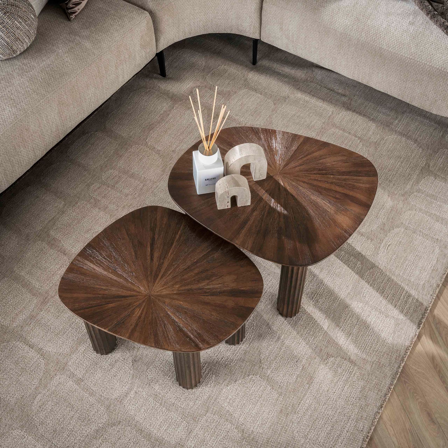 Couchtisch – 62×51×43 cm – Massiv Teak Espresso | Modell N0108