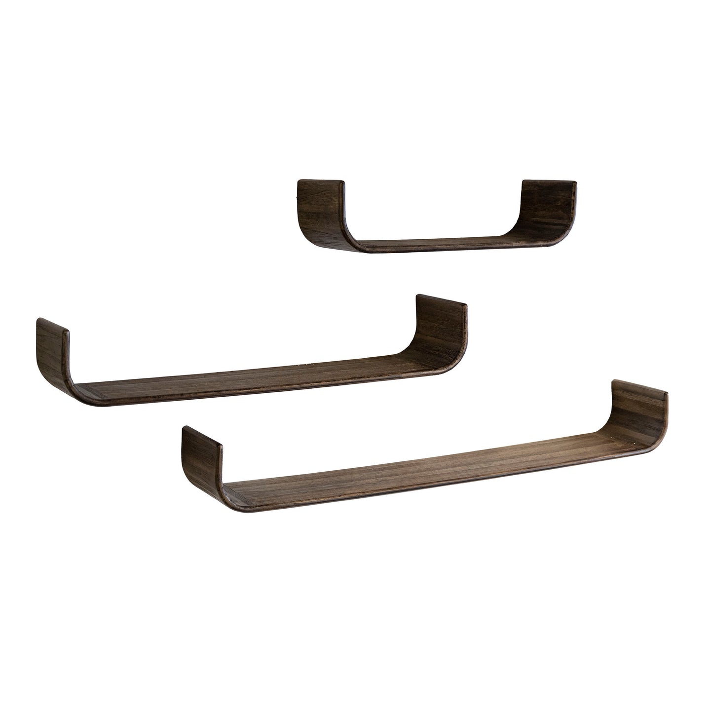 Wandregal – 119×20×15 cm – Massiv Teak Espresso | Modell N0110