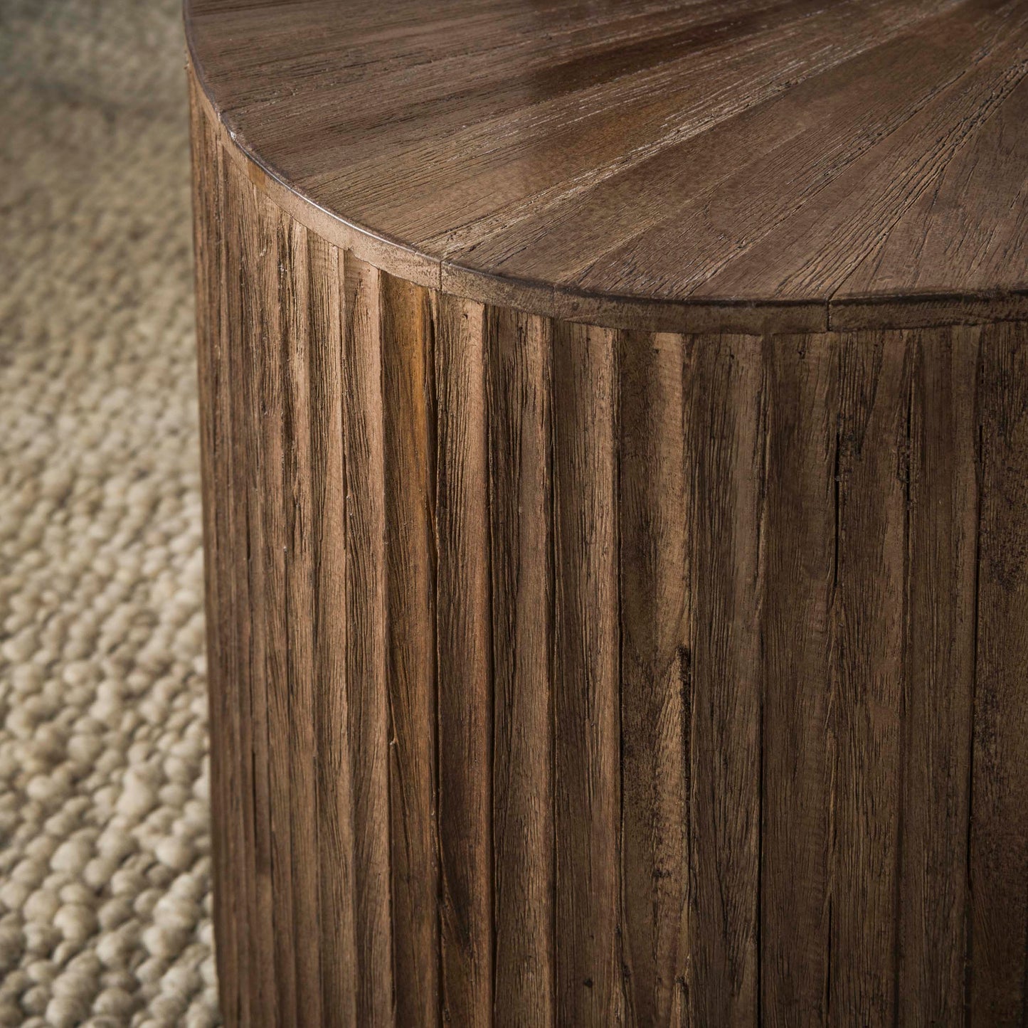 Couchtisch – 73×68×31 cm – Massiv Teak Espresso | Modell N0113