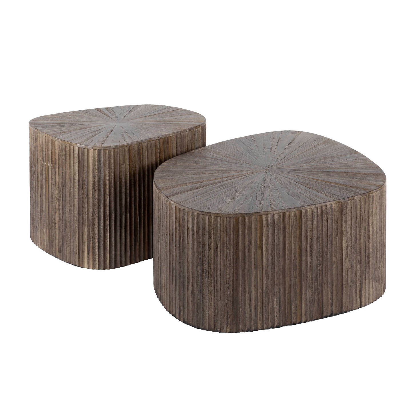 Couchtisch – 73×68×31 cm – Massiv Teak Espresso | Modell N0113