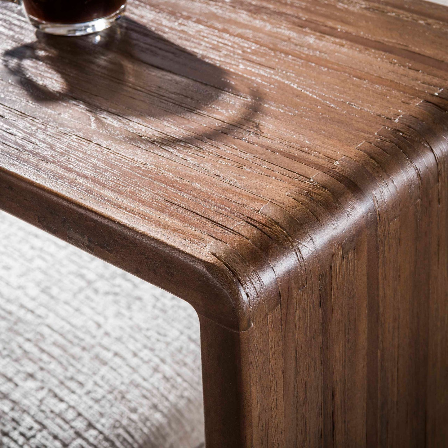 Beistelltisch – 40×30×76 cm – Massiv Teak Espresso | Modell N0117