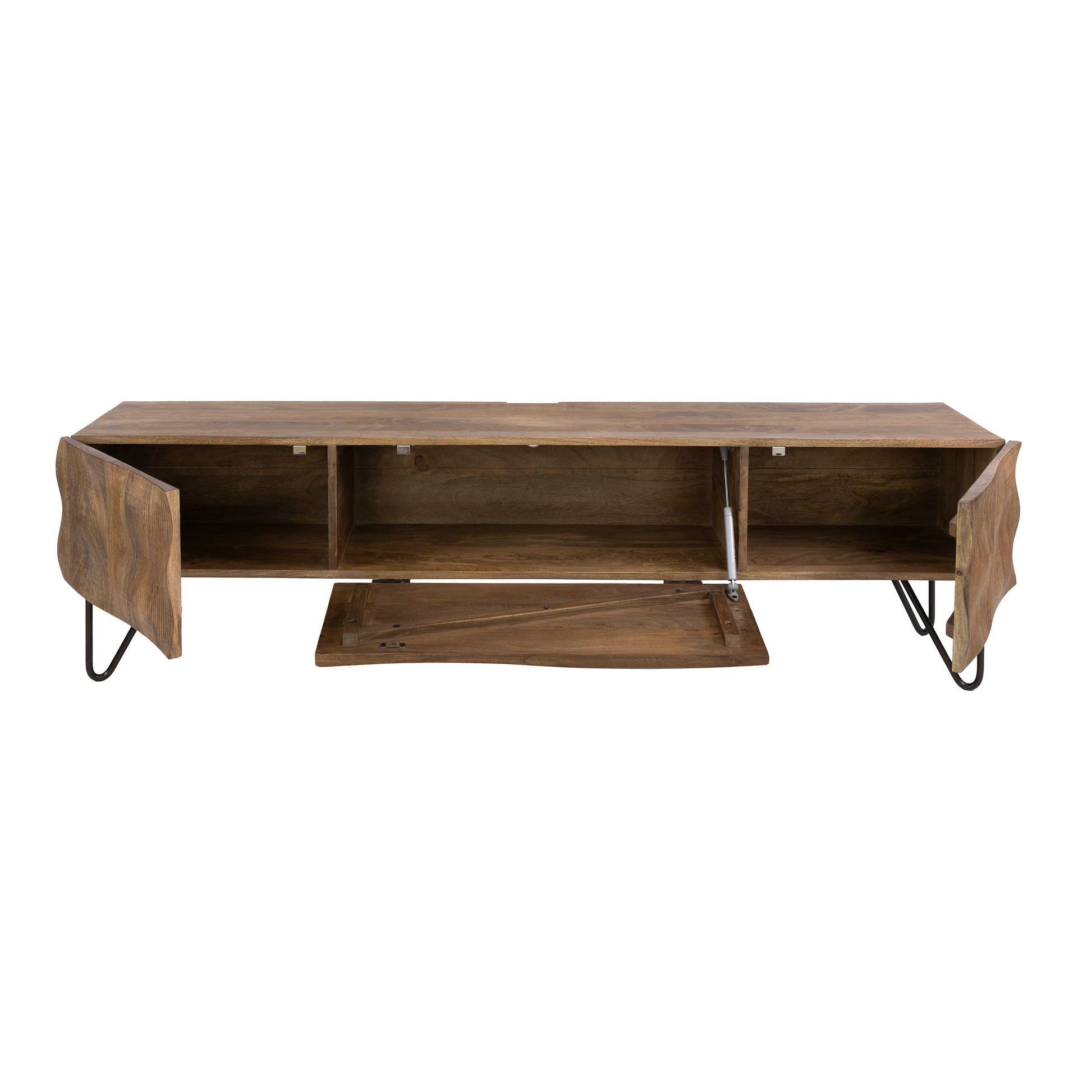 Hängeschrank – 160×35×25 cm – Massiv Mango sand | Modell N0120