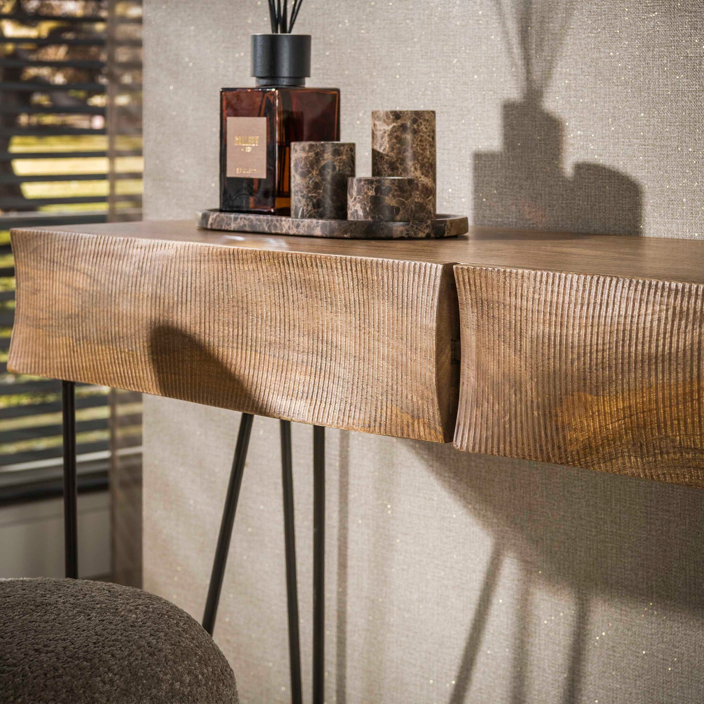Schminktisch – 120×35×76 cm – Massiv Mango sand | Modell N0121