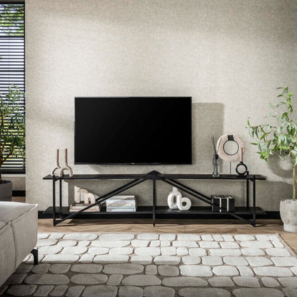 TV-Board – 220×35×51 cm – Grau | Modell N0126