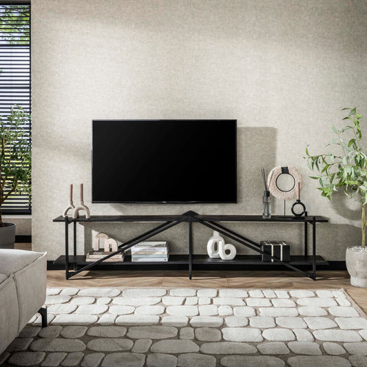 TV-Board – 220×35×51 cm – Grau | Modell N0126