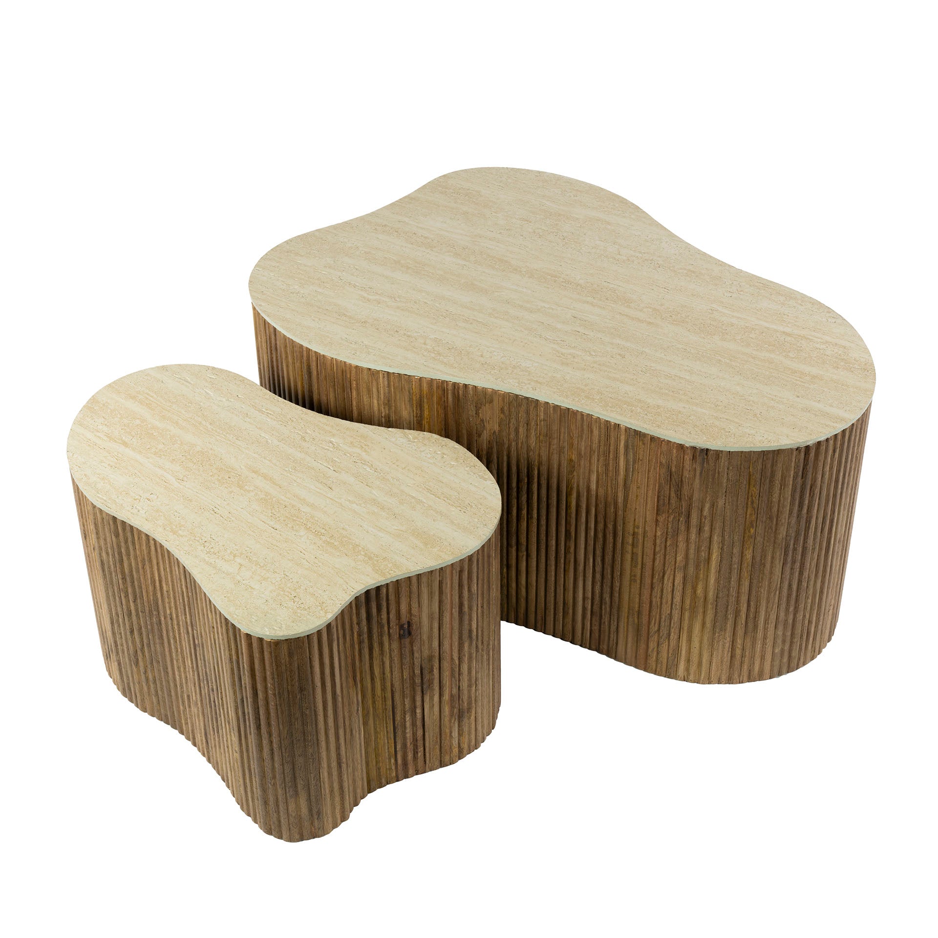 Couchtisch – 85×59×40 cm – Massiv Mango sand | Modell N0131