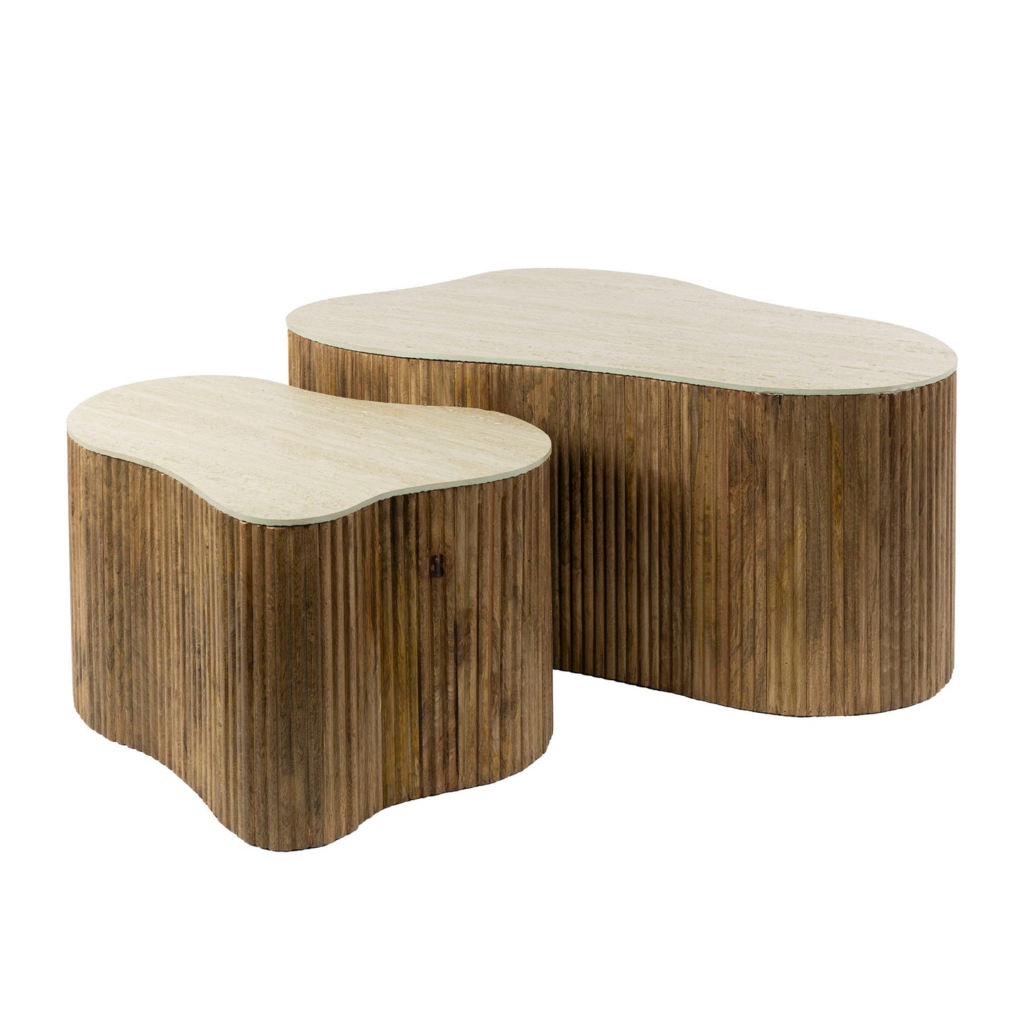 Couchtisch – 85×59×40 cm – Massiv Mango sand | Modell N0131