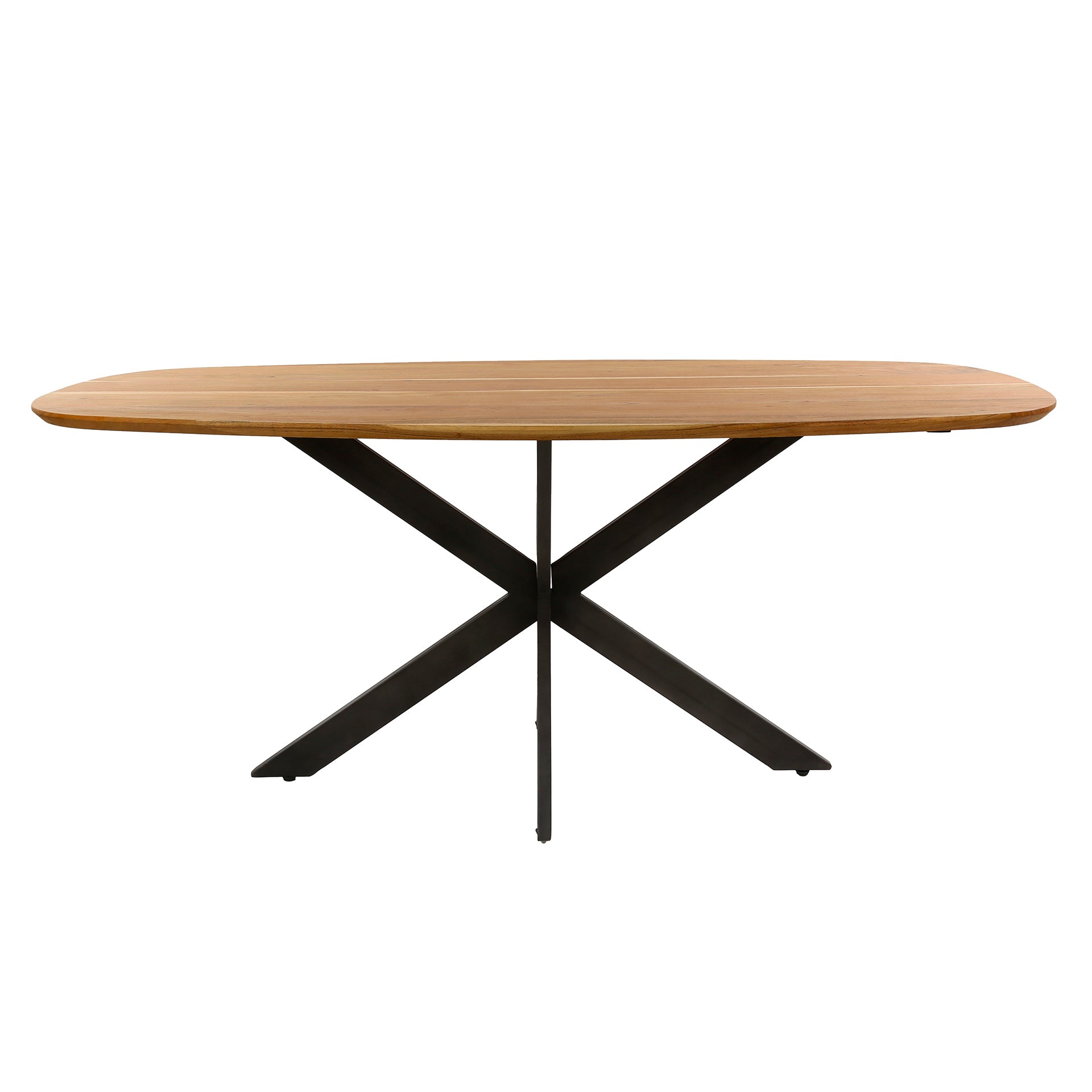 Esstisch – dänisch oval oval – 180×95×77 cm – Massiv Akazie | Modell N0136