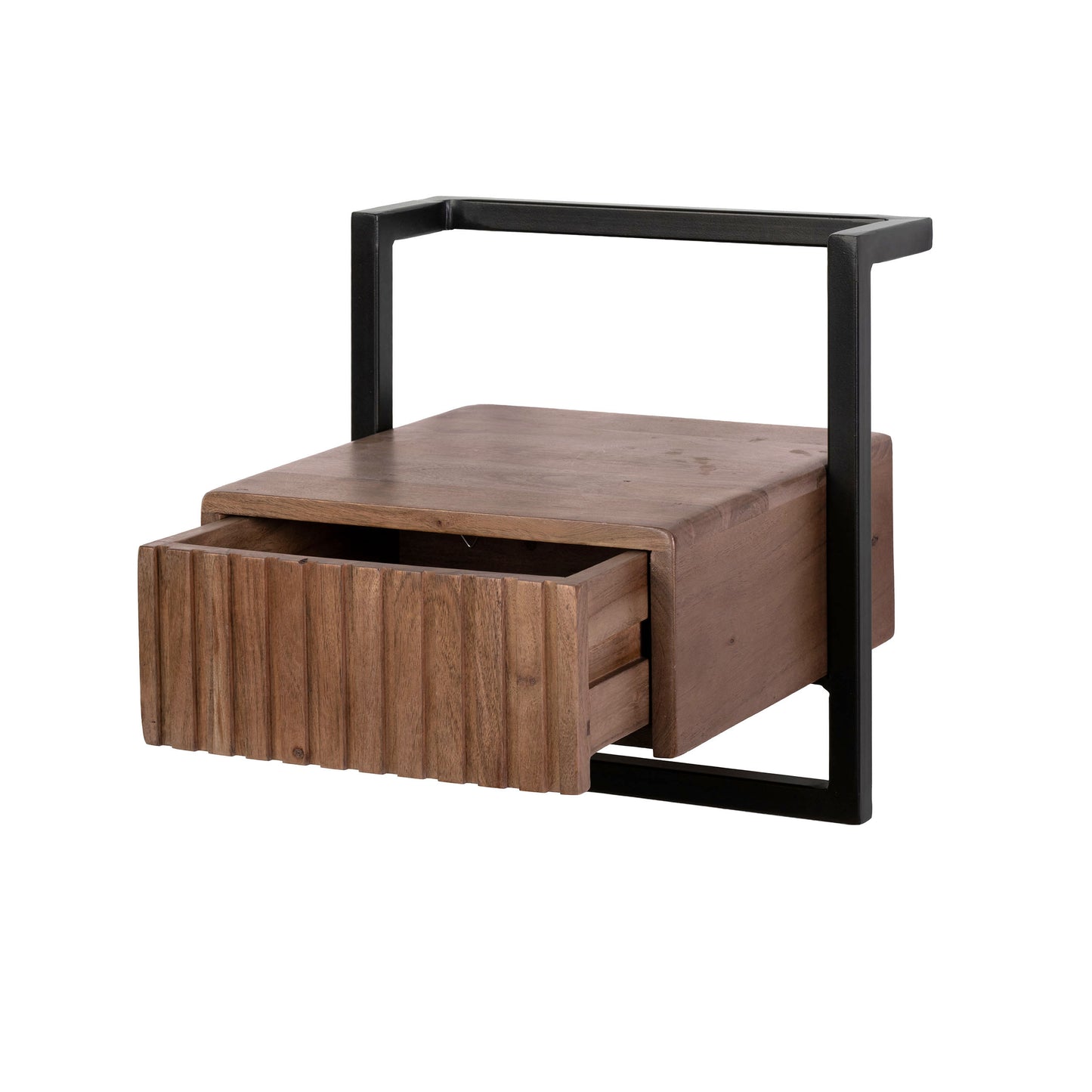 Nachttisch – 34×30×34 cm – Massiv Akazie braun | Modell N0138