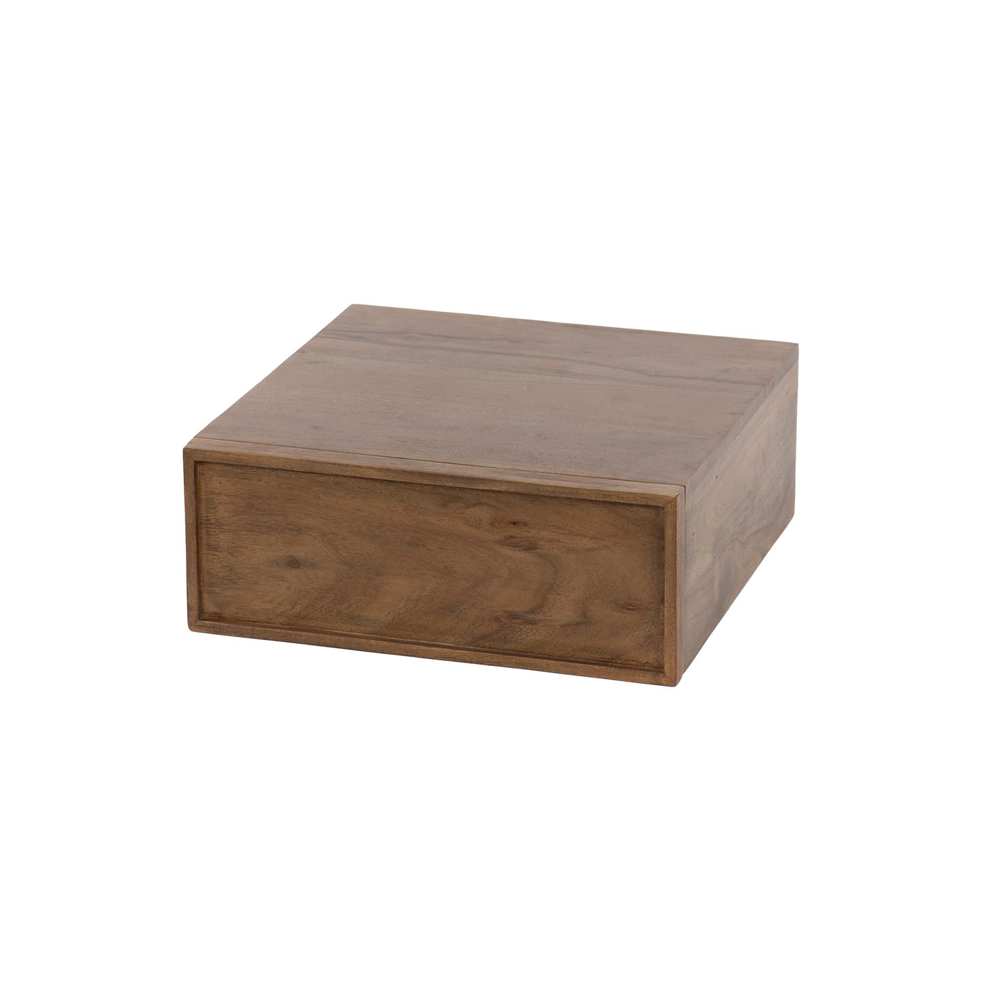 Nachttisch – 2-er pack – 35×35×14 cm – Massiv Akazie braun | Modell N0140
