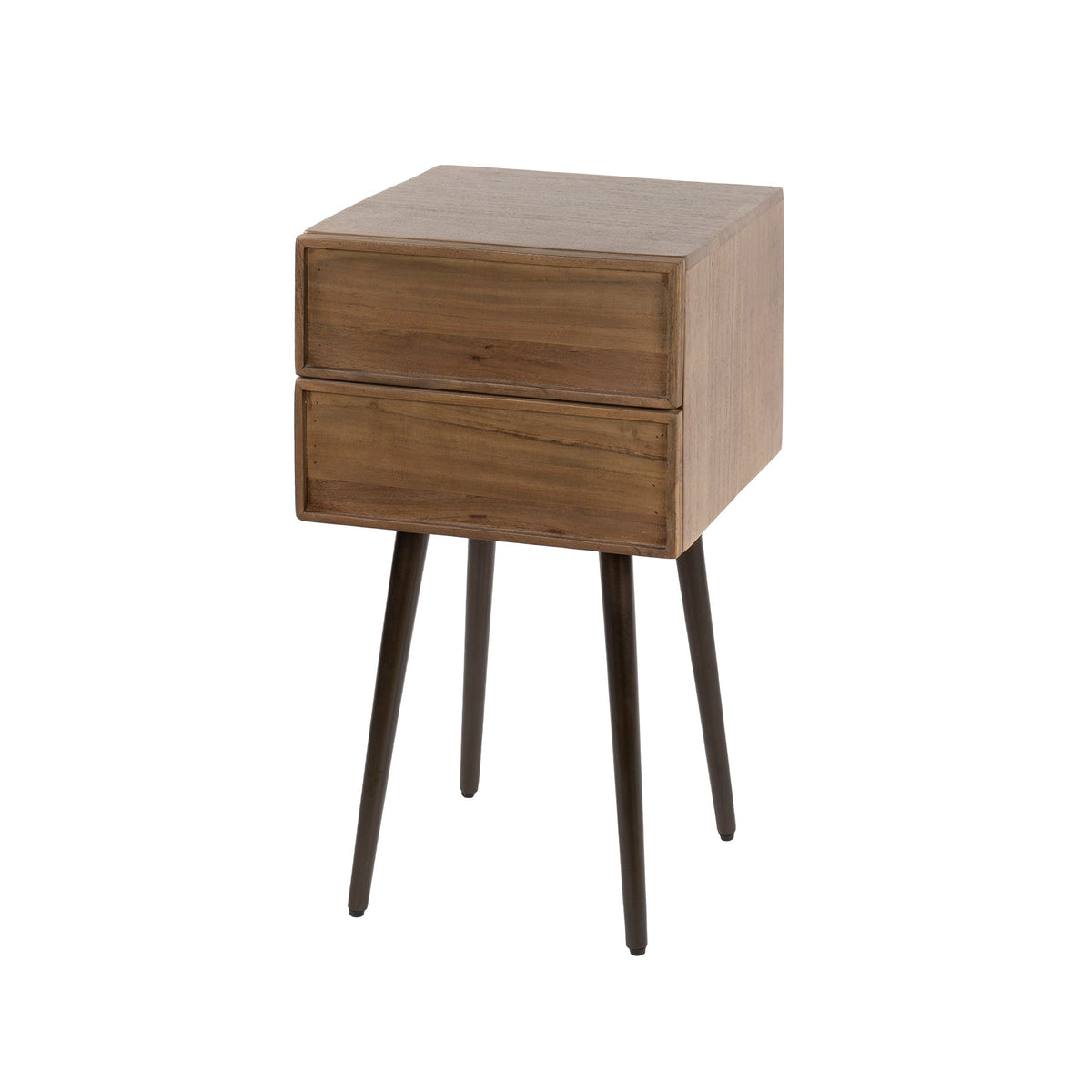 Nachttisch – 35×35×61 cm – Massiv Akazie braun | Modell N0141
