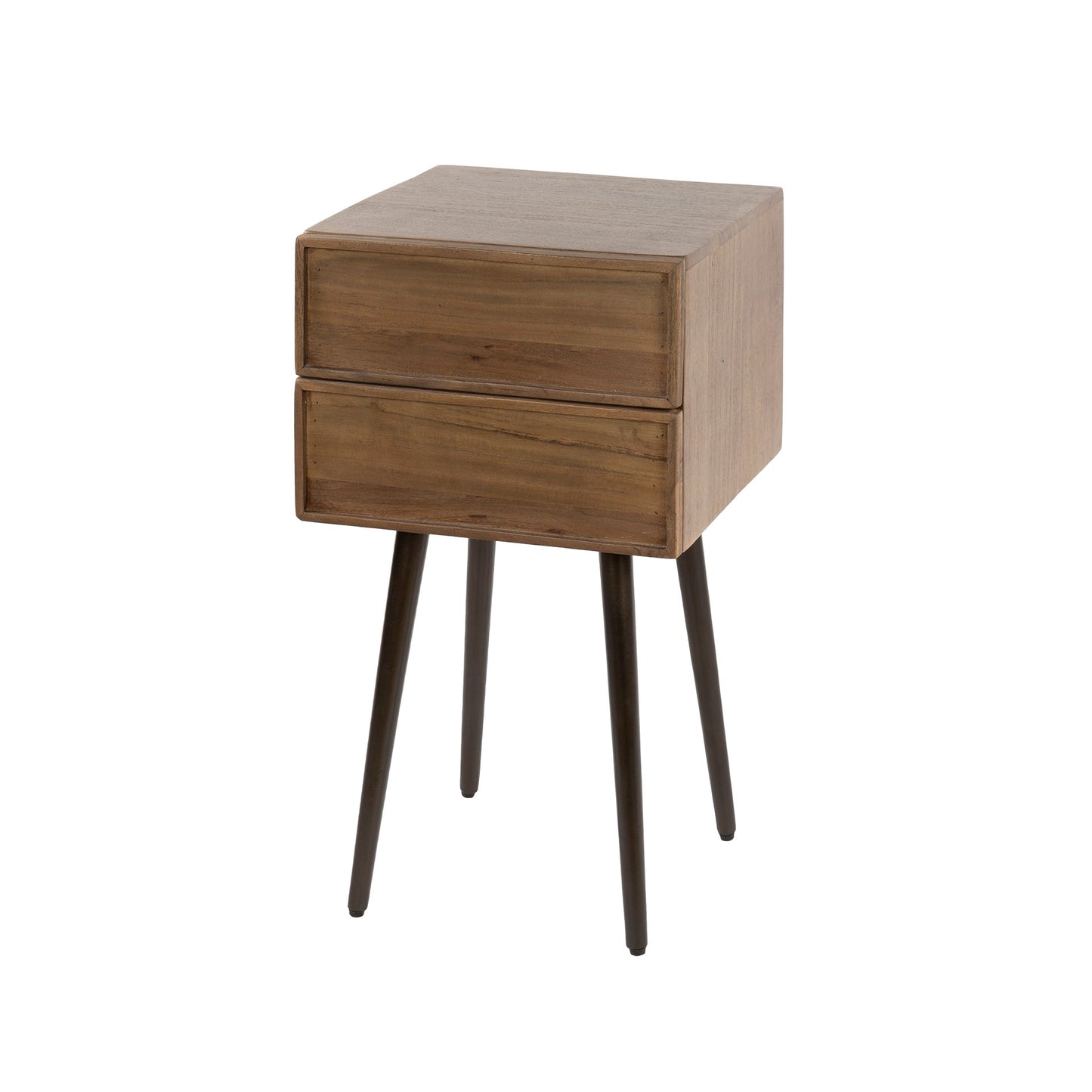 Nachttisch – 35×35×61 cm – Massiv Akazie braun | Modell N0141