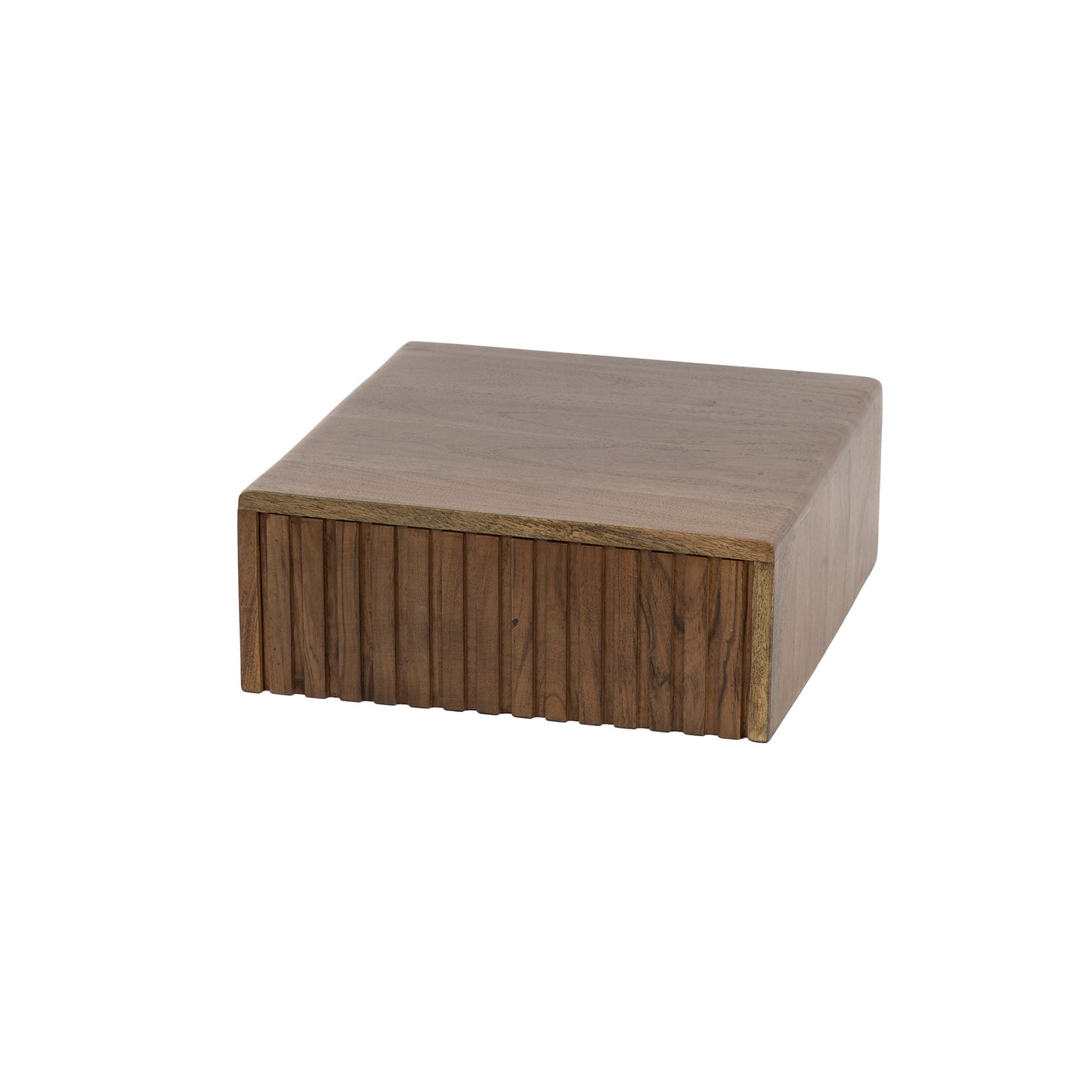 Nachttisch – 2-er pack – 35×35×14 cm – Massiv Akazie braun | Modell N0144