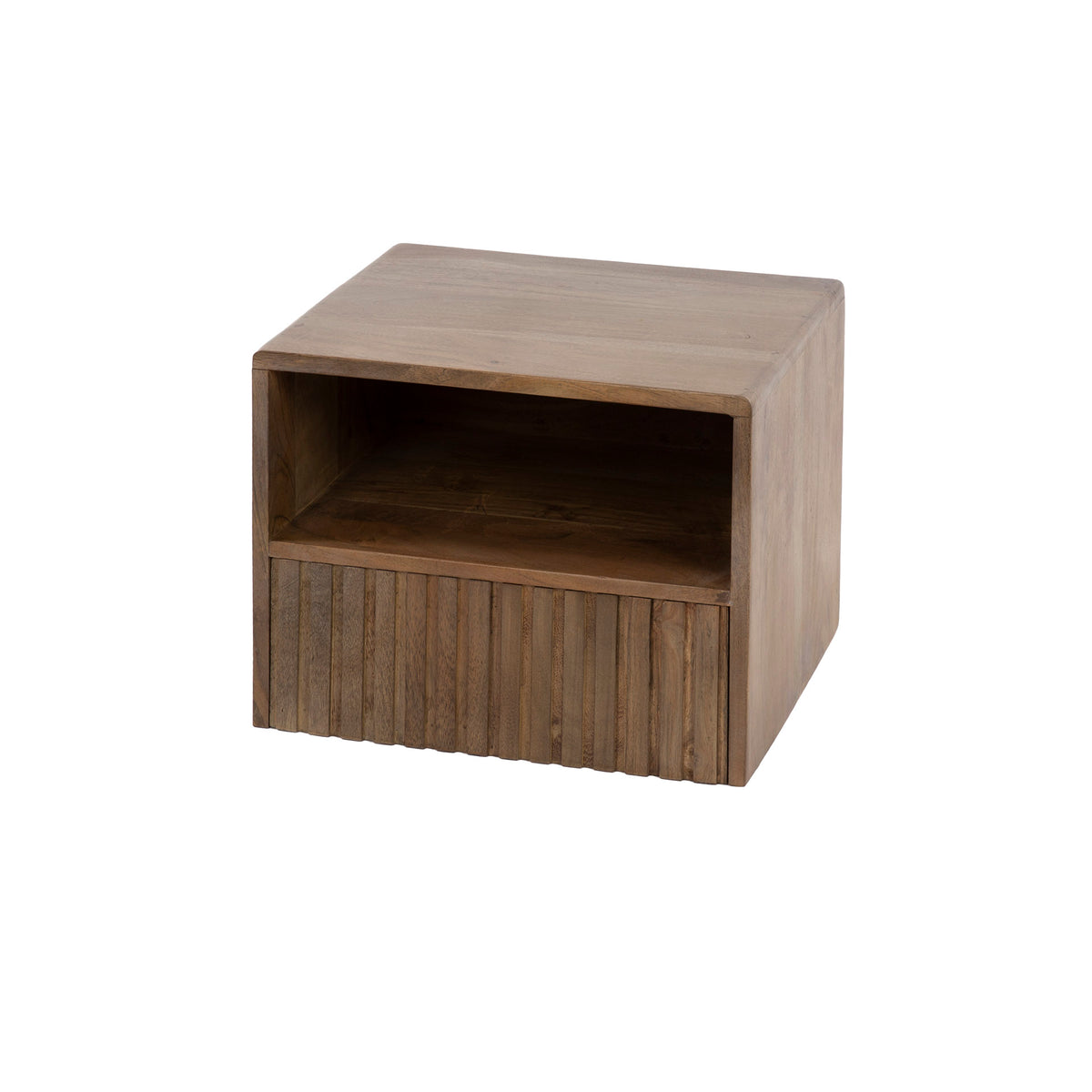 Nachttisch – 35×30×25 cm – Massiv Akazie braun | Modell N0145