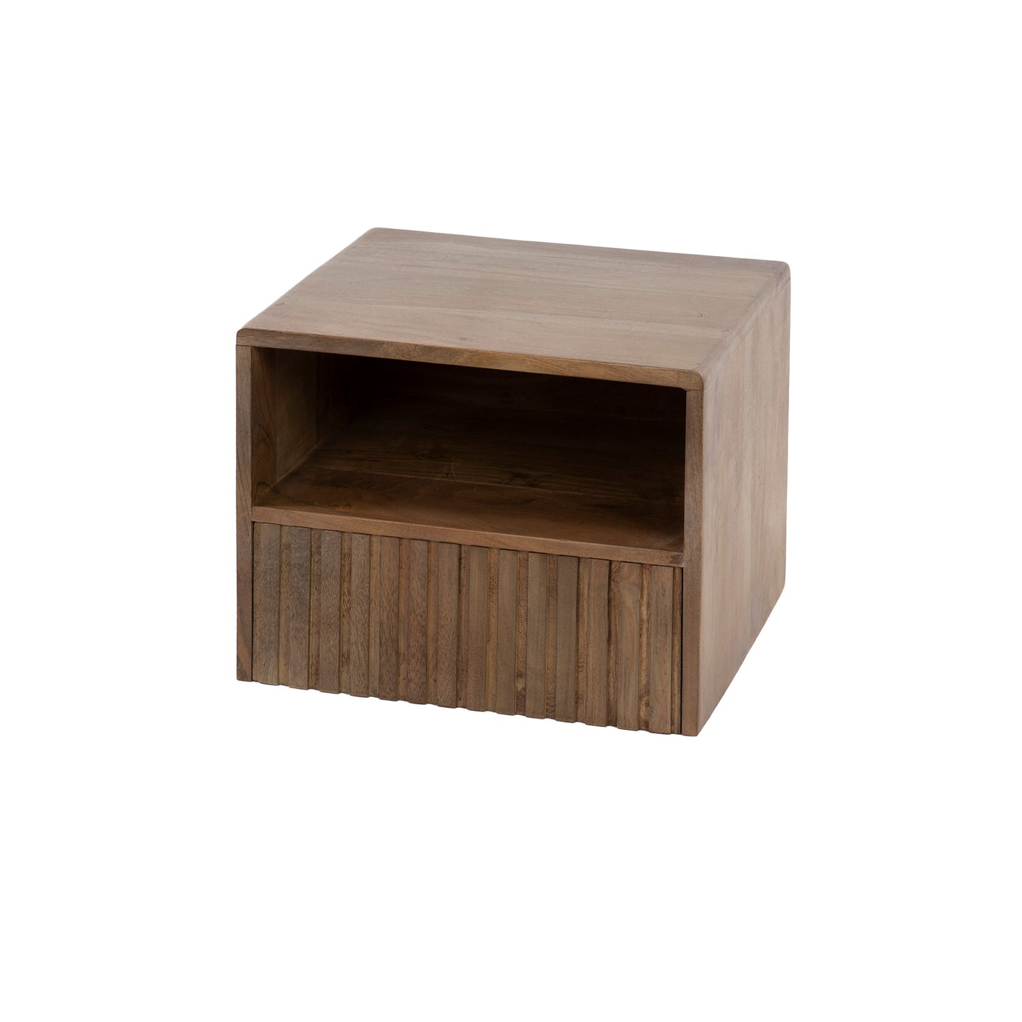 Nachttisch – 35×30×25 cm – Massiv Akazie braun | Modell N0145