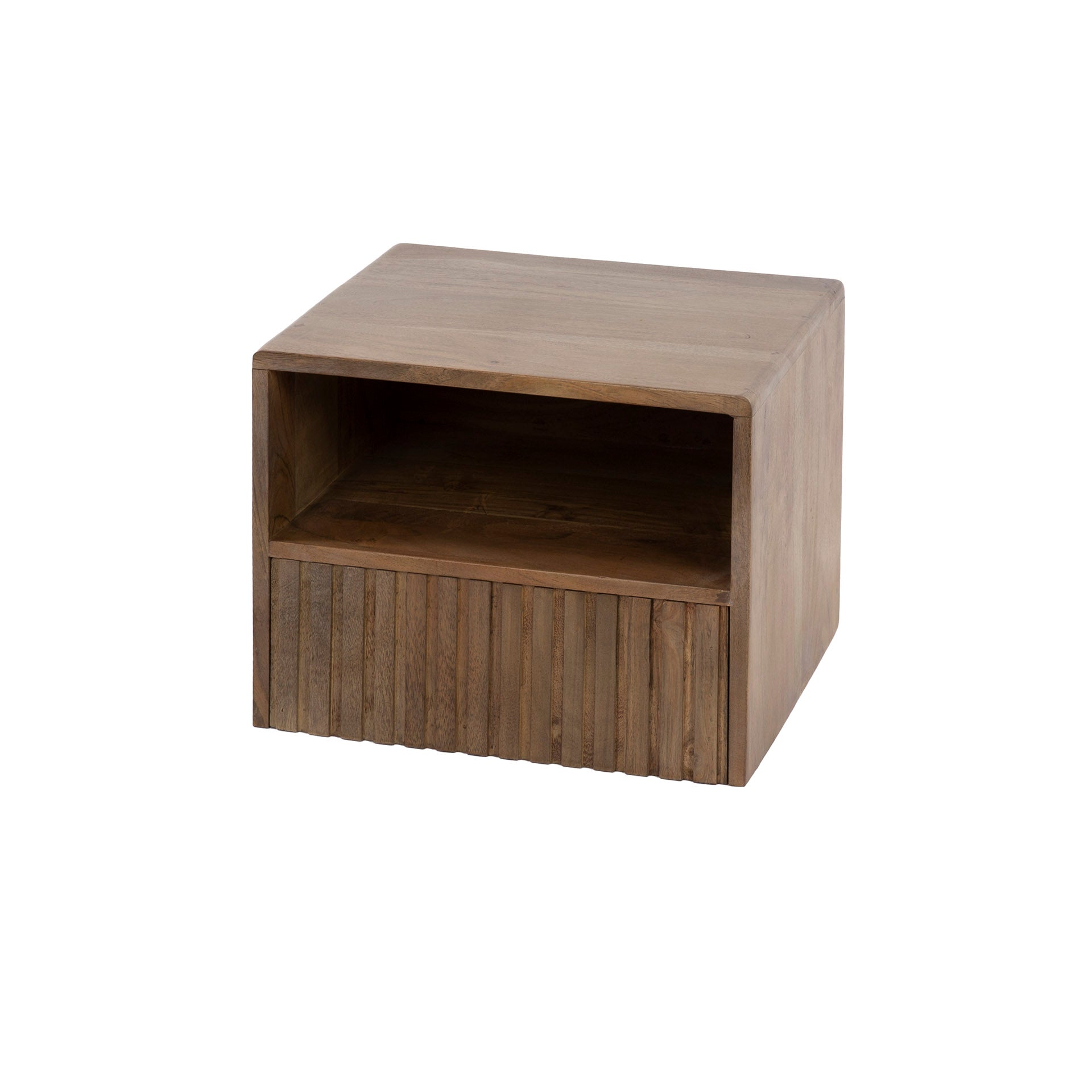 Nachttisch – 35×30×25 cm – Massiv Akazie braun | Modell N0145