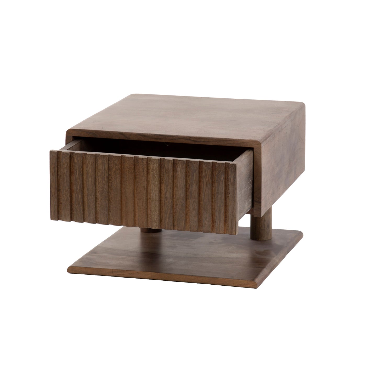 Nachttisch – 35×35×27 cm – Massiv Akazie braun | Modell N0146