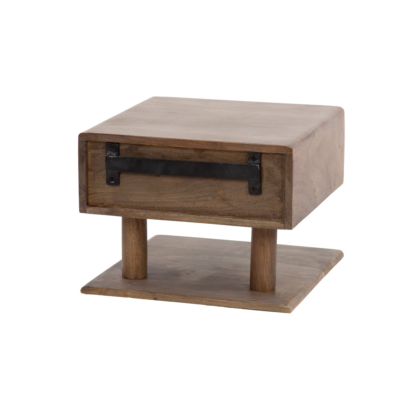 Nachttisch – 35×35×27 cm – Massiv Akazie braun | Modell N0146