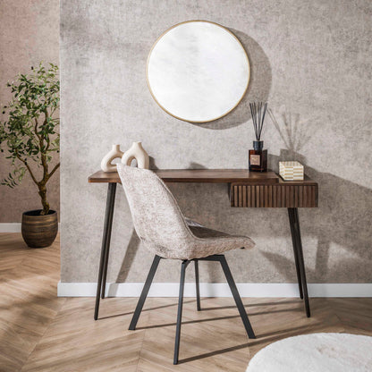 Schminktisch – 120×35×76 cm – Massiv Akazie braun | Modell N0152