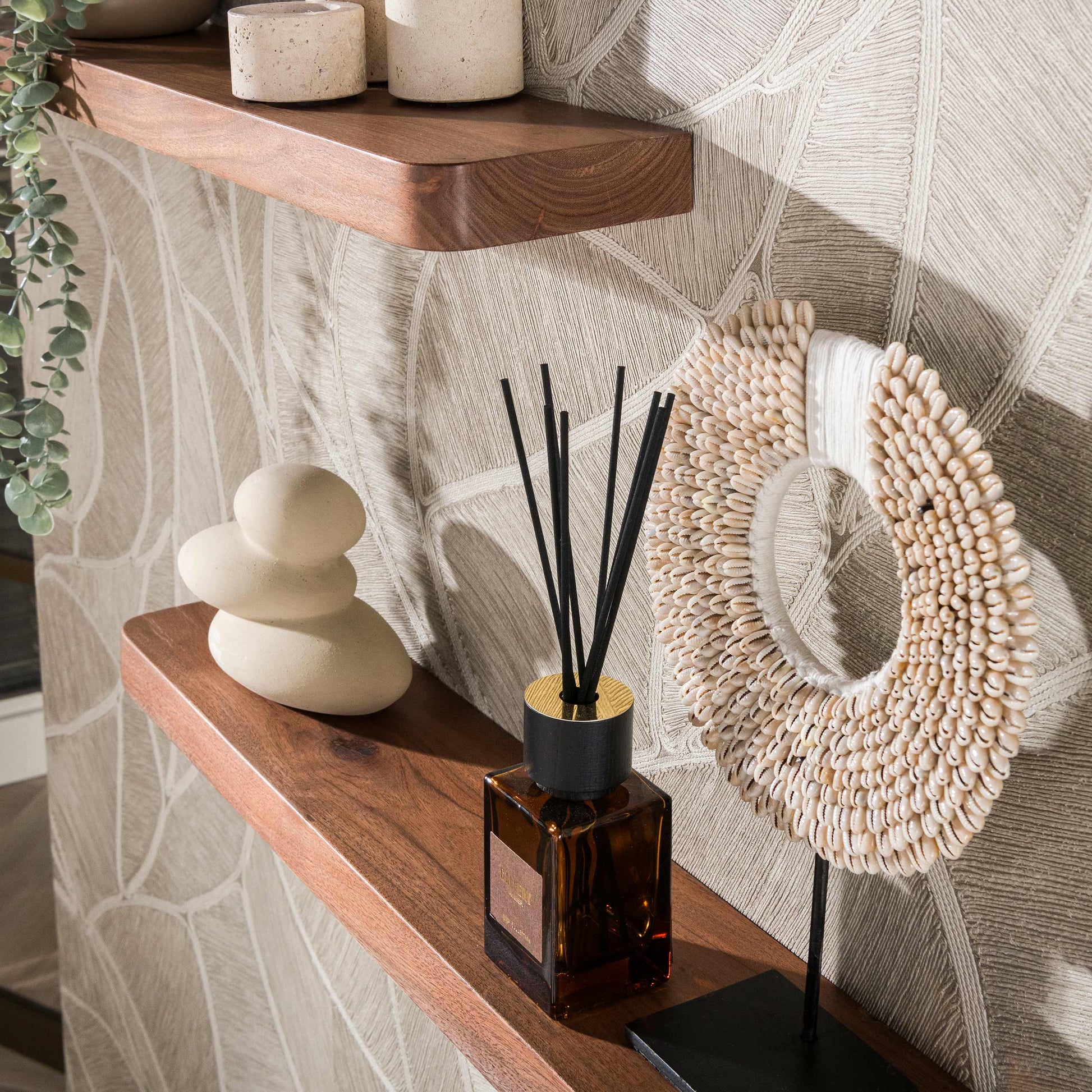 Wandregal – 60×12×4 cm – Massiv Akazie braun | Modell N0154