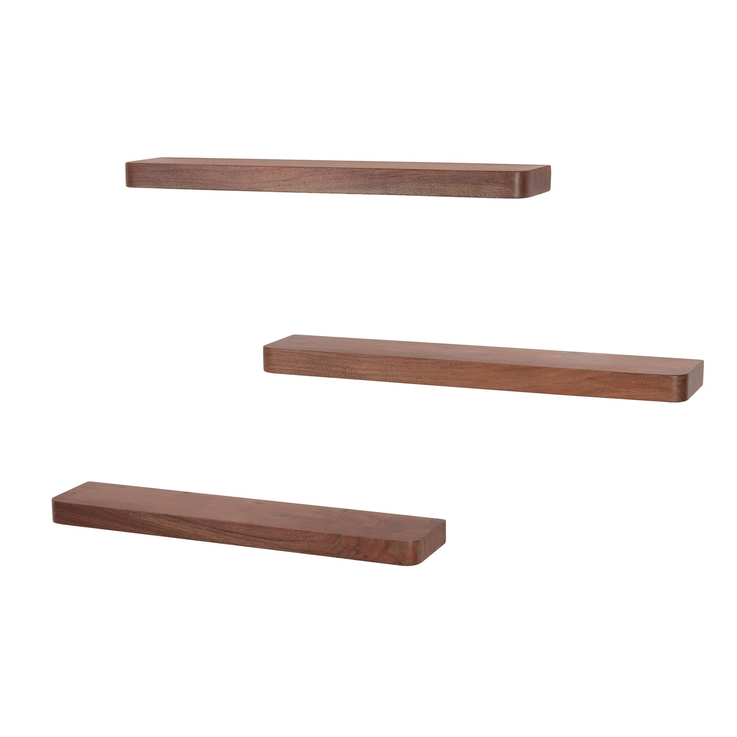 Wandregal – 60×12×4 cm – Massiv Akazie braun | Modell N0154