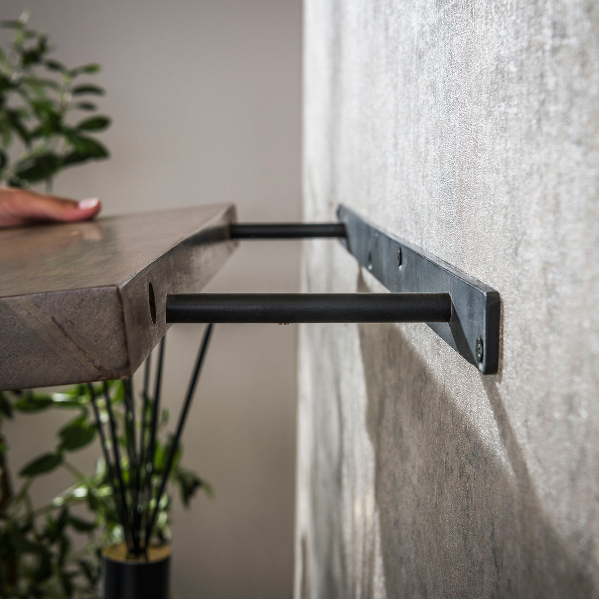 Wandregal – 90×20×4 cm – Massiv Akazie braun | Modell N0156