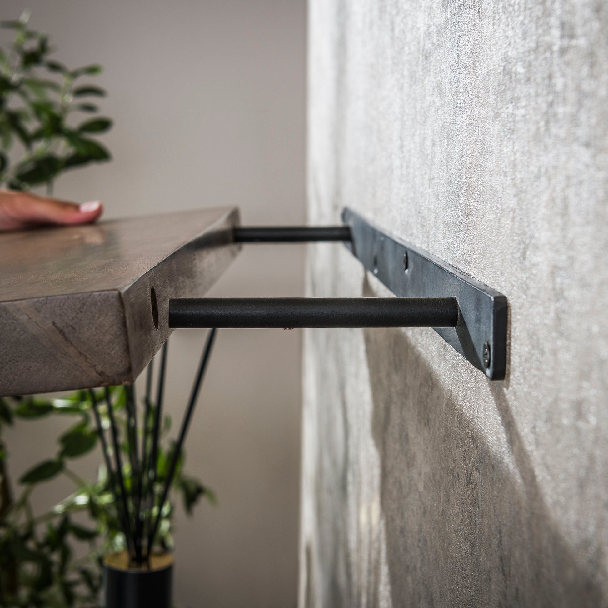 Wandregal – 90×20×4 cm – Massiv Akazie braun | Modell N0156