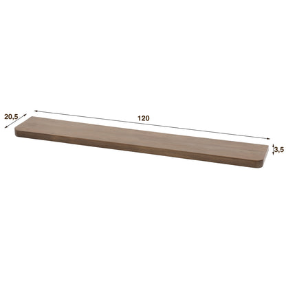 Wandregal – 120×20×4 cm – Massiv Akazie braun | Modell N0157