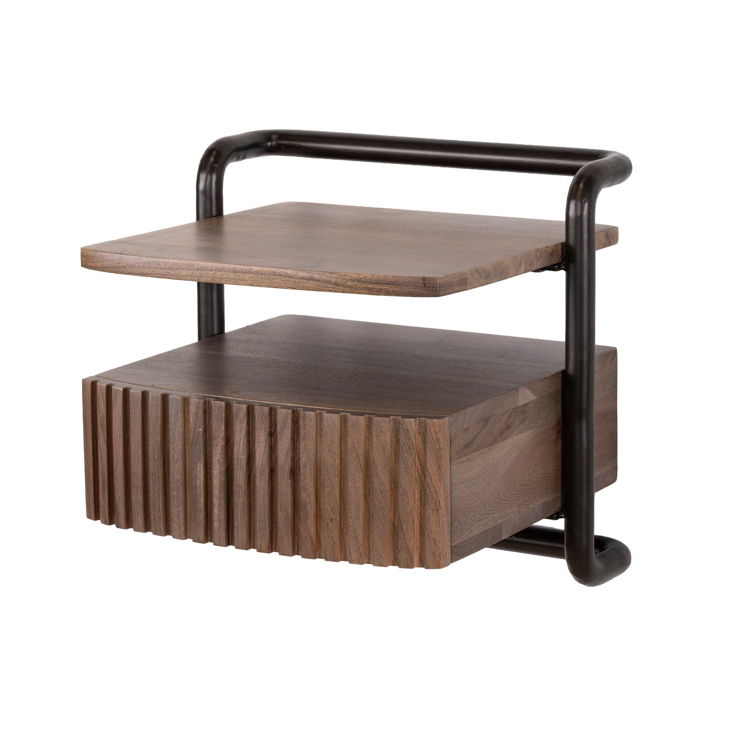 Nachttisch – 40×35×37 cm – Massiv Akazie braun | Modell N0162