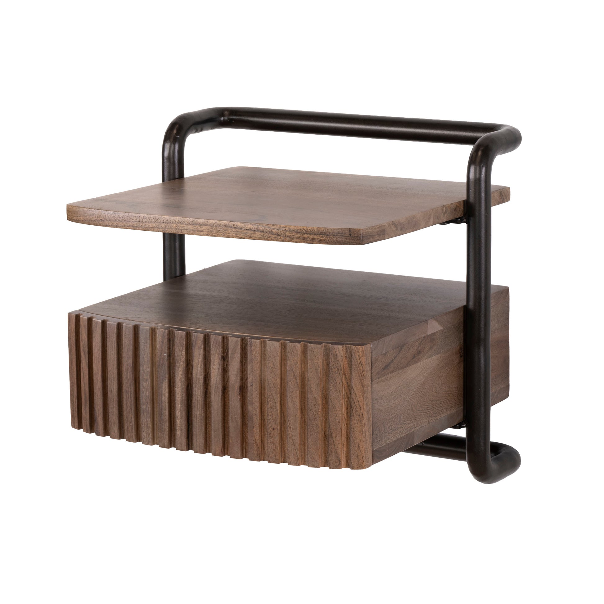 Nachttisch – 40×35×37 cm – Massiv Akazie braun | Modell N0162