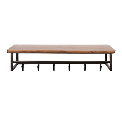 Garderobe – 6 haken – 100×33×28 cm – Massiv Akazie braun | Modell N0169