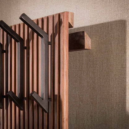 Garderobe – 63×13×160 cm – Massiv Akazie braun | Modell N0171