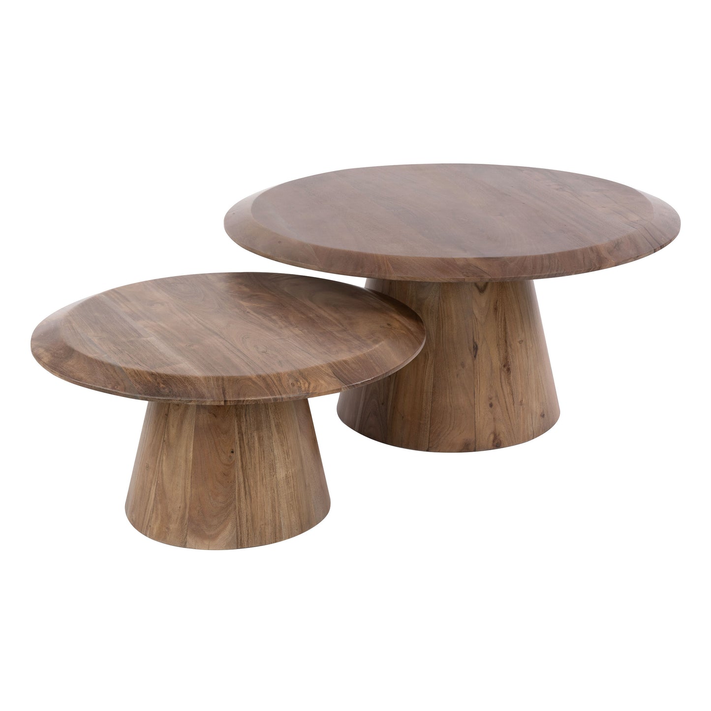 Couchtisch – 80×80×40 cm – Massiv Akazie braun | Modell N0172