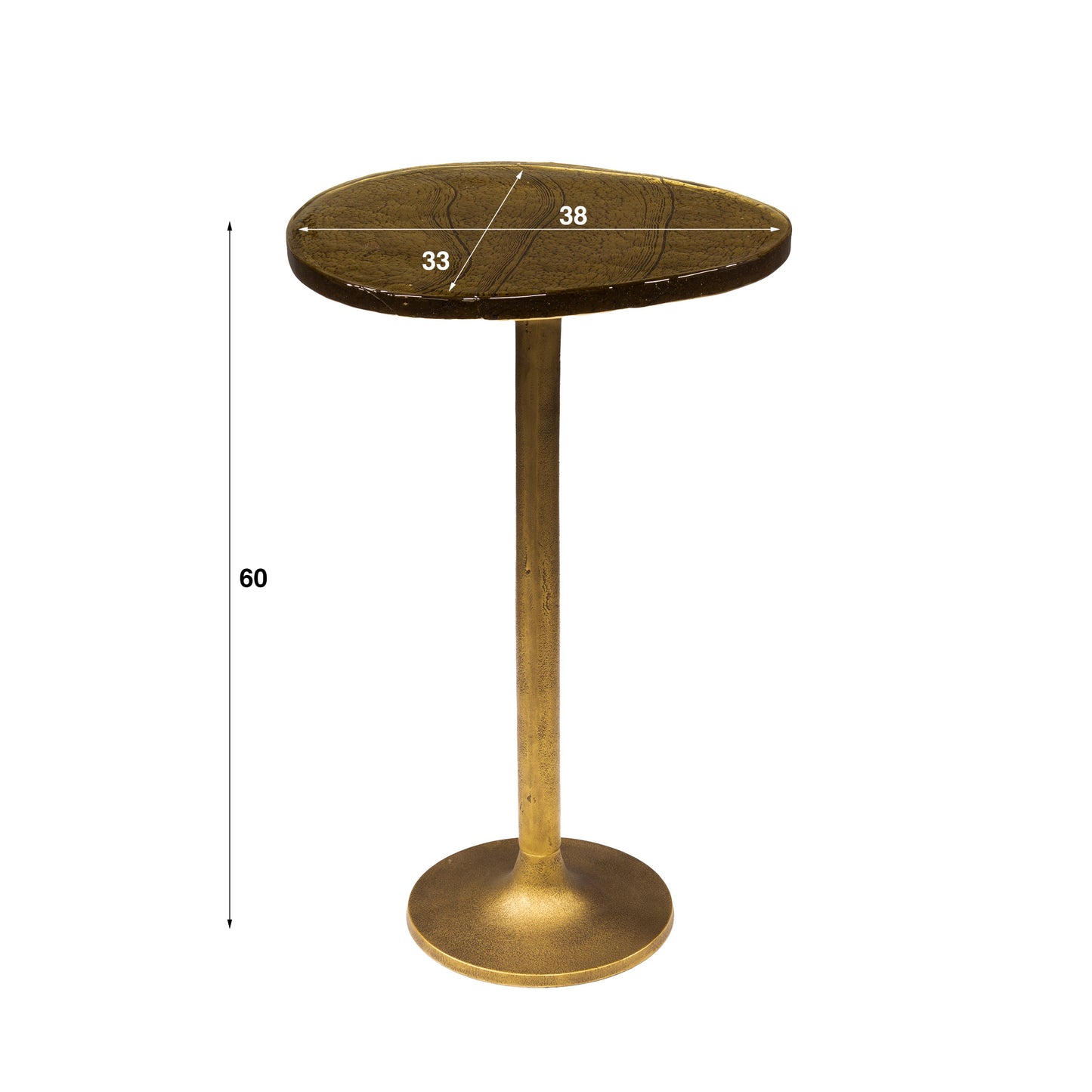 Beistelltisch – 38×33×60 cm – Antikkupfer | Modell N0174