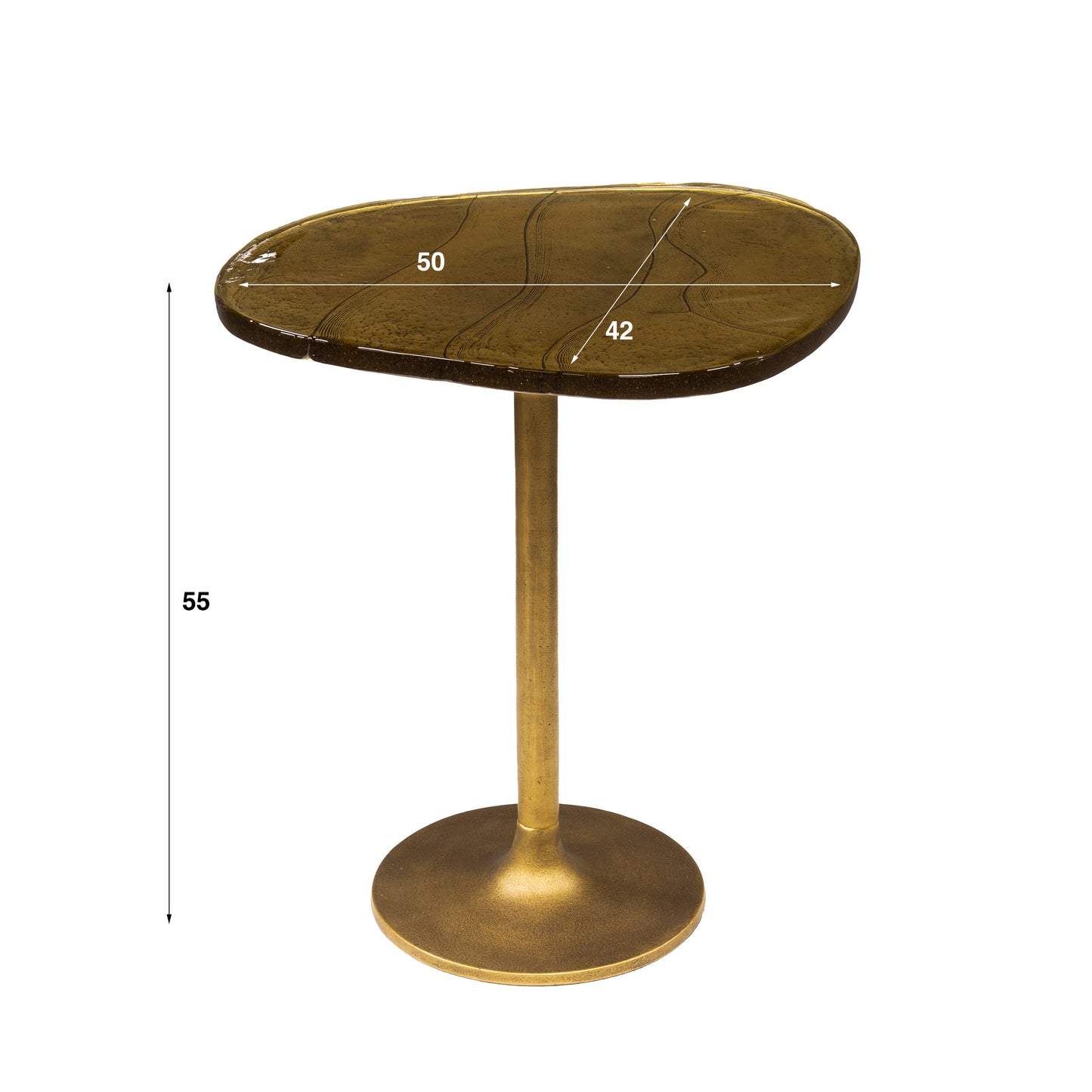 Beistelltisch – 50×42×55 cm – Antikkupfer | Modell N0175