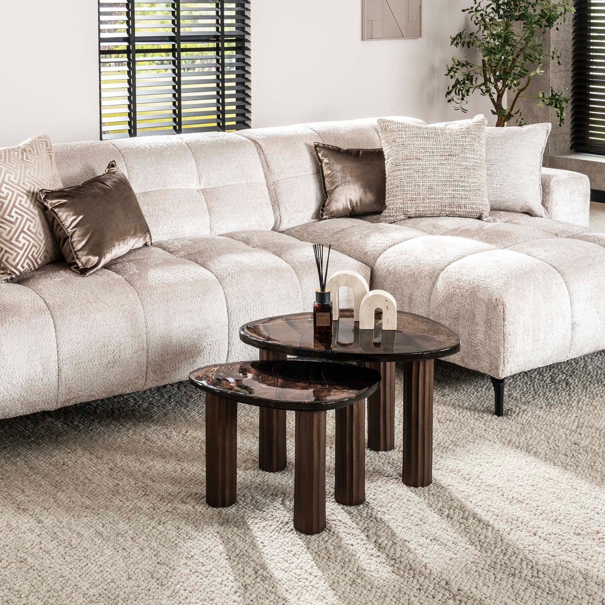 Couchtisch – 51×37×35 cm – Antikkupfer | Modell N0177