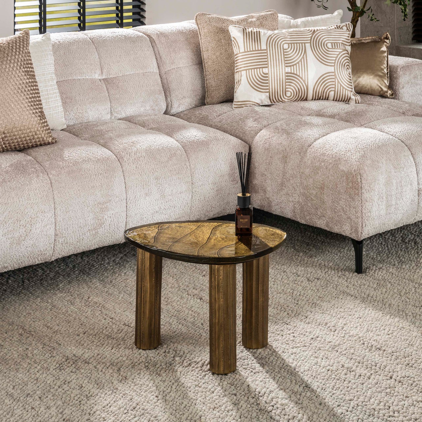 Couchtisch – 51×37×35 cm – Antikkupfer | Modell N0177