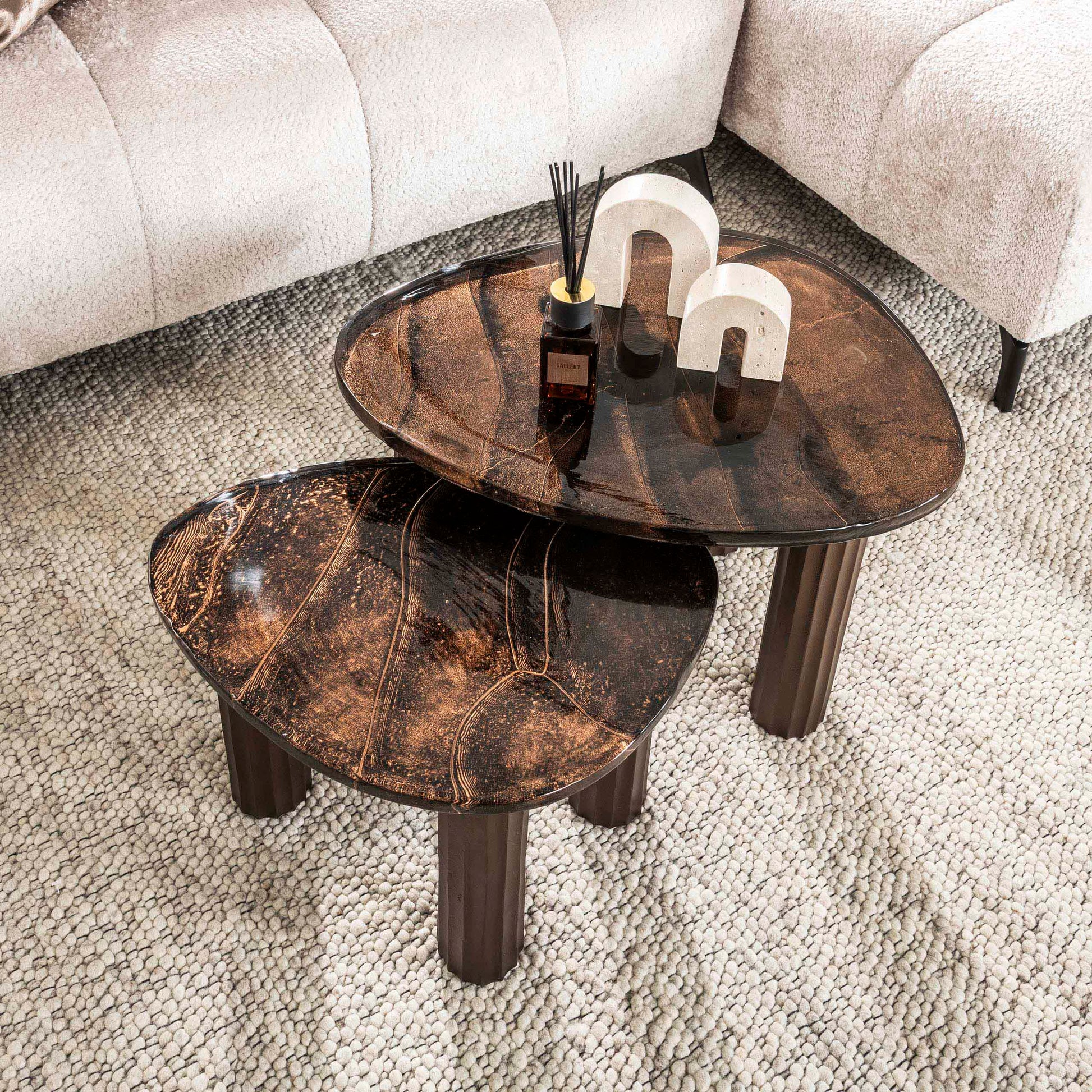 Couchtisch – 62×45×40 cm – Antikkupfer | Modell N0178