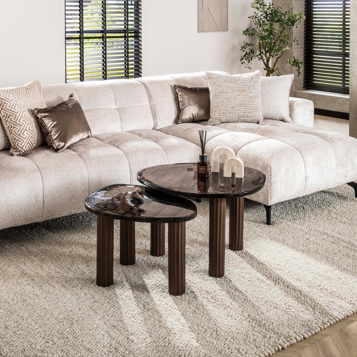 Couchtisch – 62×45×40 cm – Antikkupfer | Modell N0178