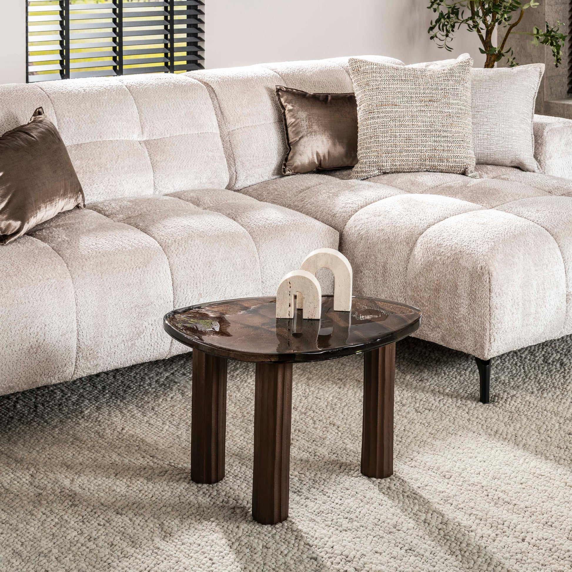 Couchtisch – 62×45×40 cm – Antikkupfer | Modell N0178