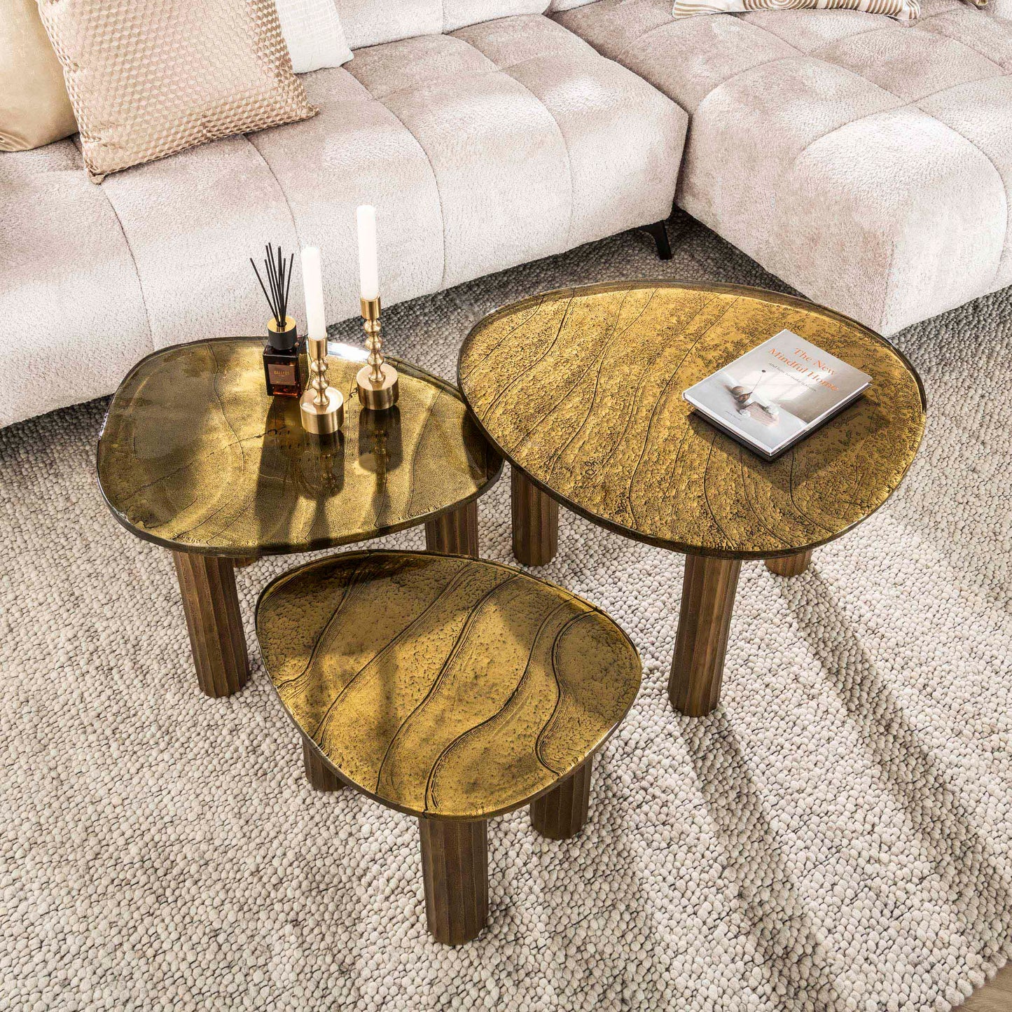 Couchtisch – 62×45×40 cm – Antikkupfer | Modell N0178