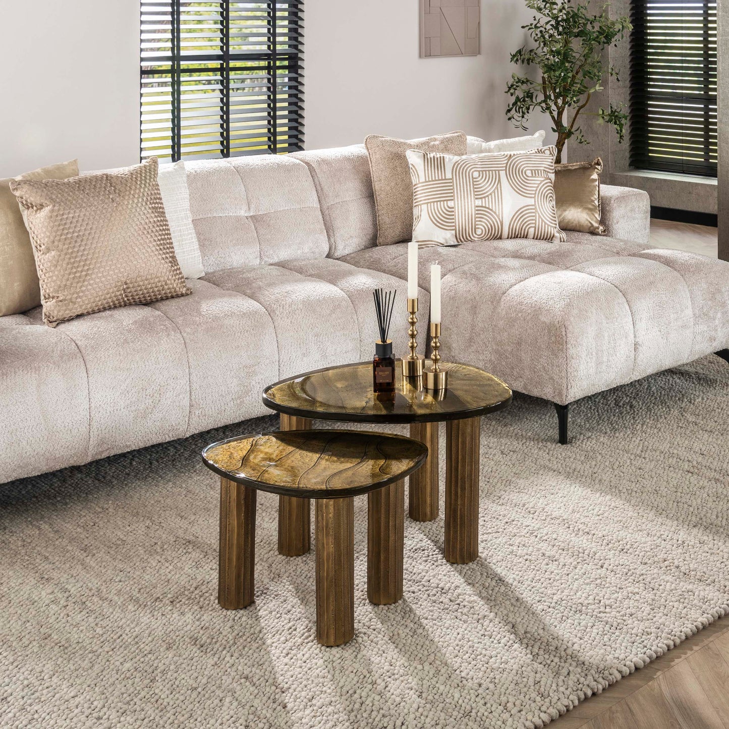 Couchtisch – 62×45×40 cm – Antikkupfer | Modell N0178