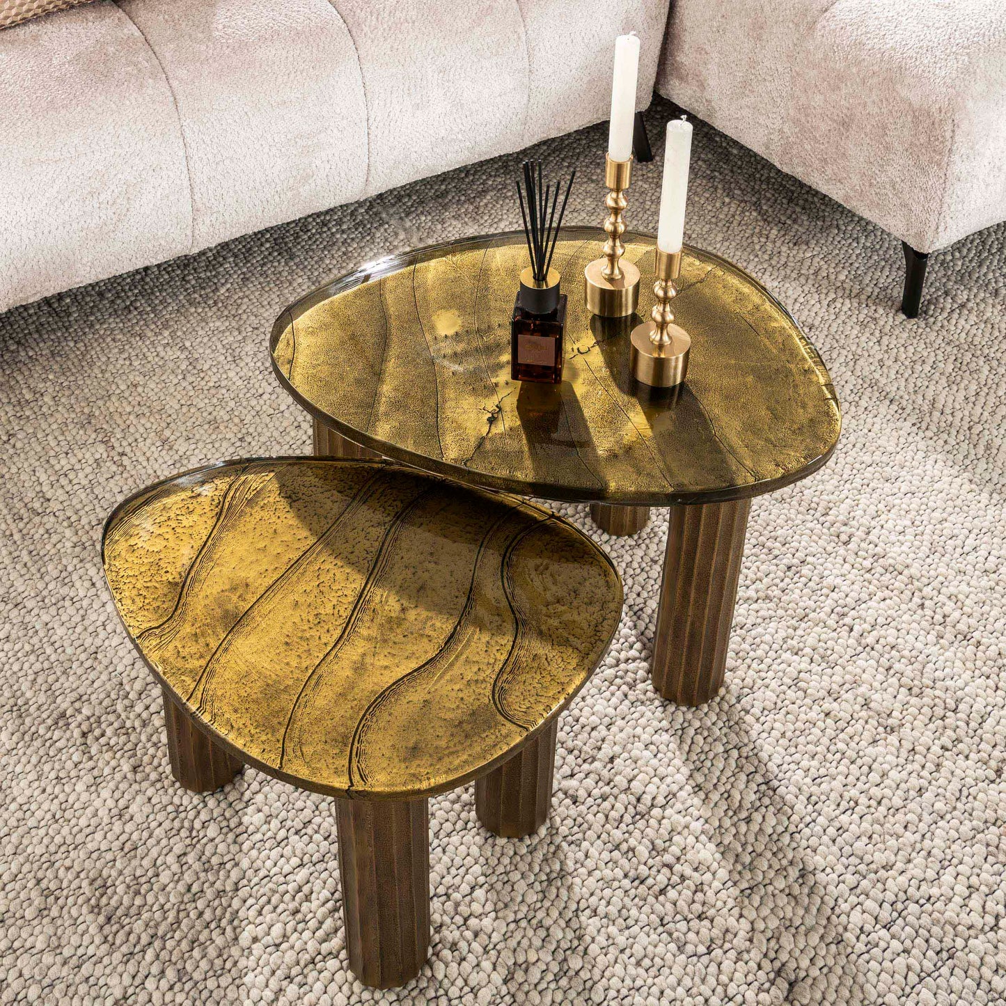 Couchtisch – 62×45×40 cm – Antikkupfer | Modell N0178