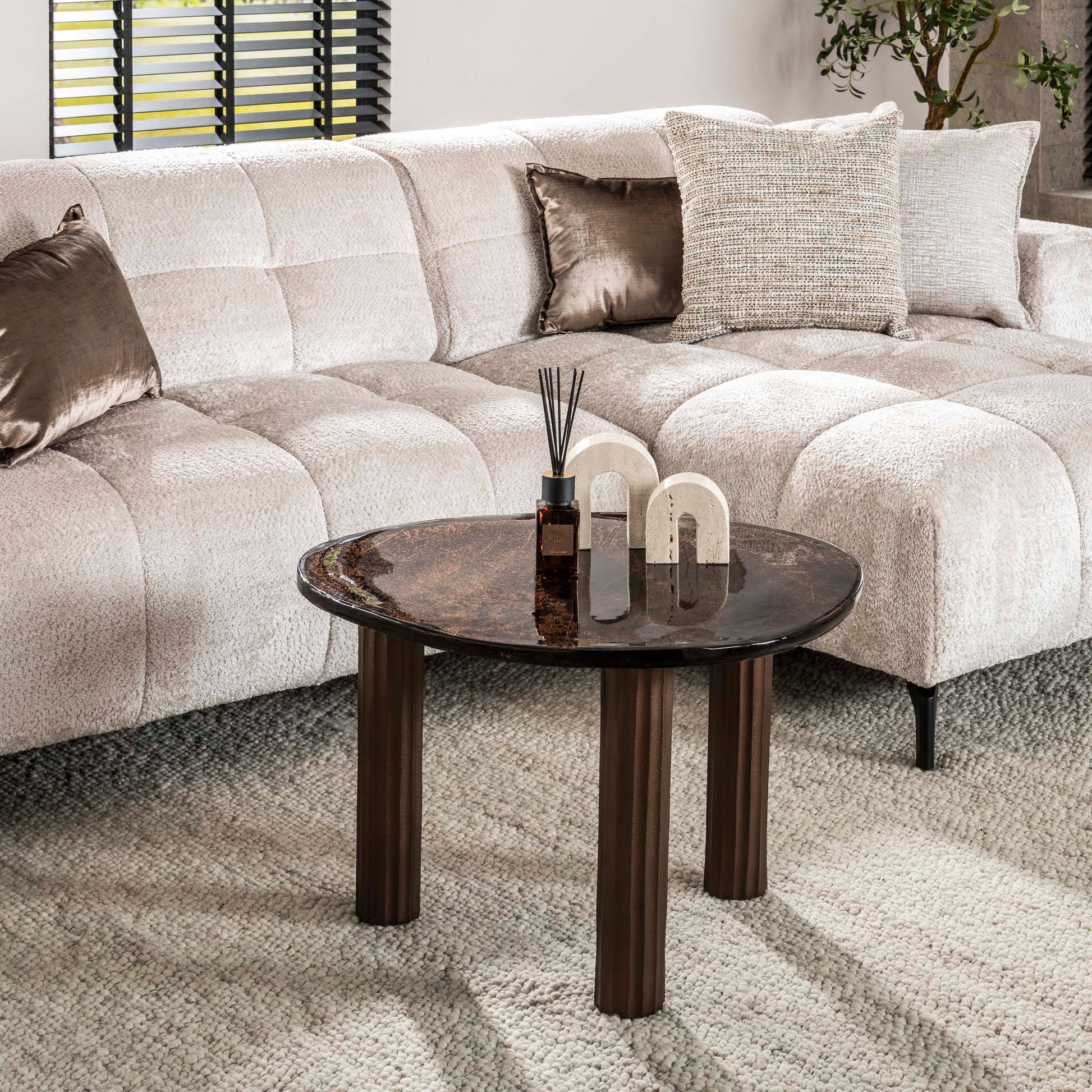 Couchtisch – 70×59×45 cm – Antikkupfer | Modell N0179