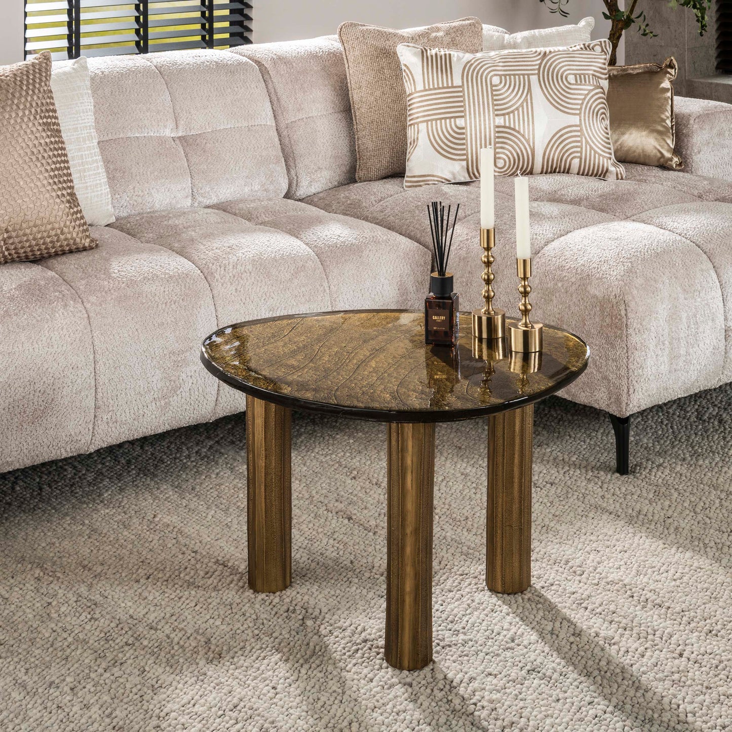Couchtisch – 70×59×45 cm – Antikkupfer | Modell N0179