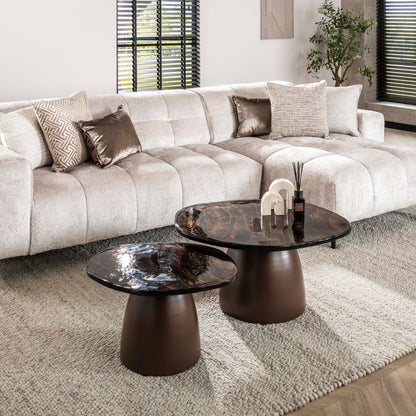 Couchtisch – 80×70×40 cm – Antikkupfer | Modell N0180