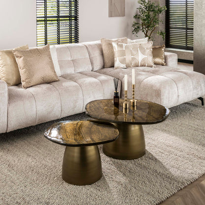Couchtisch – 80×70×40 cm – Antikkupfer | Modell N0180