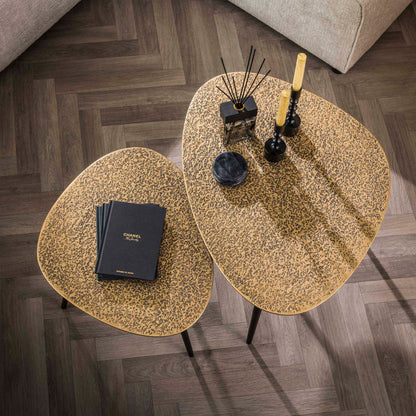 Couchtisch – 80×59×43 cm – Antikbronze | Modell N0185