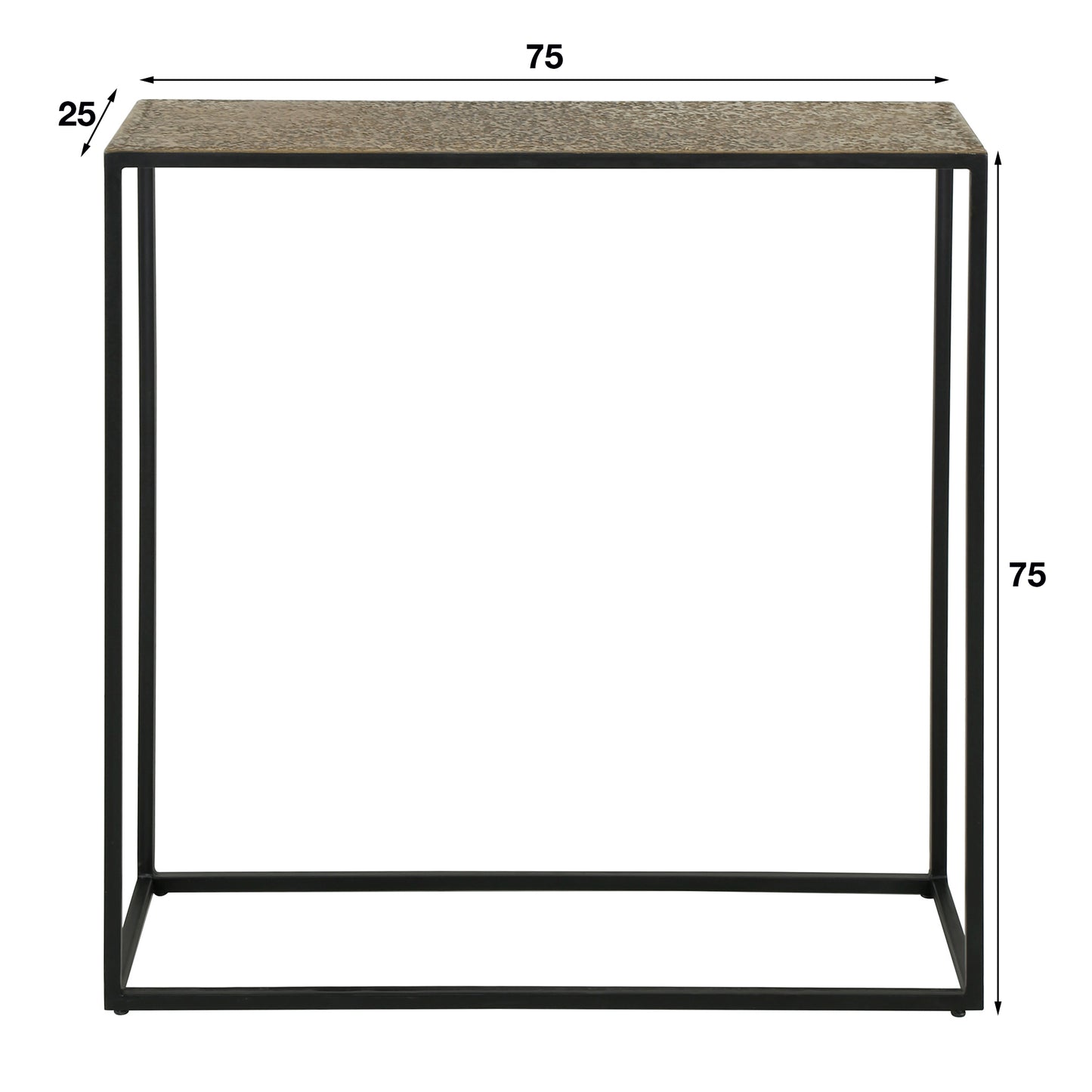 Schminktisch – 75×25×75 cm – Antikbronze | Modell N0188