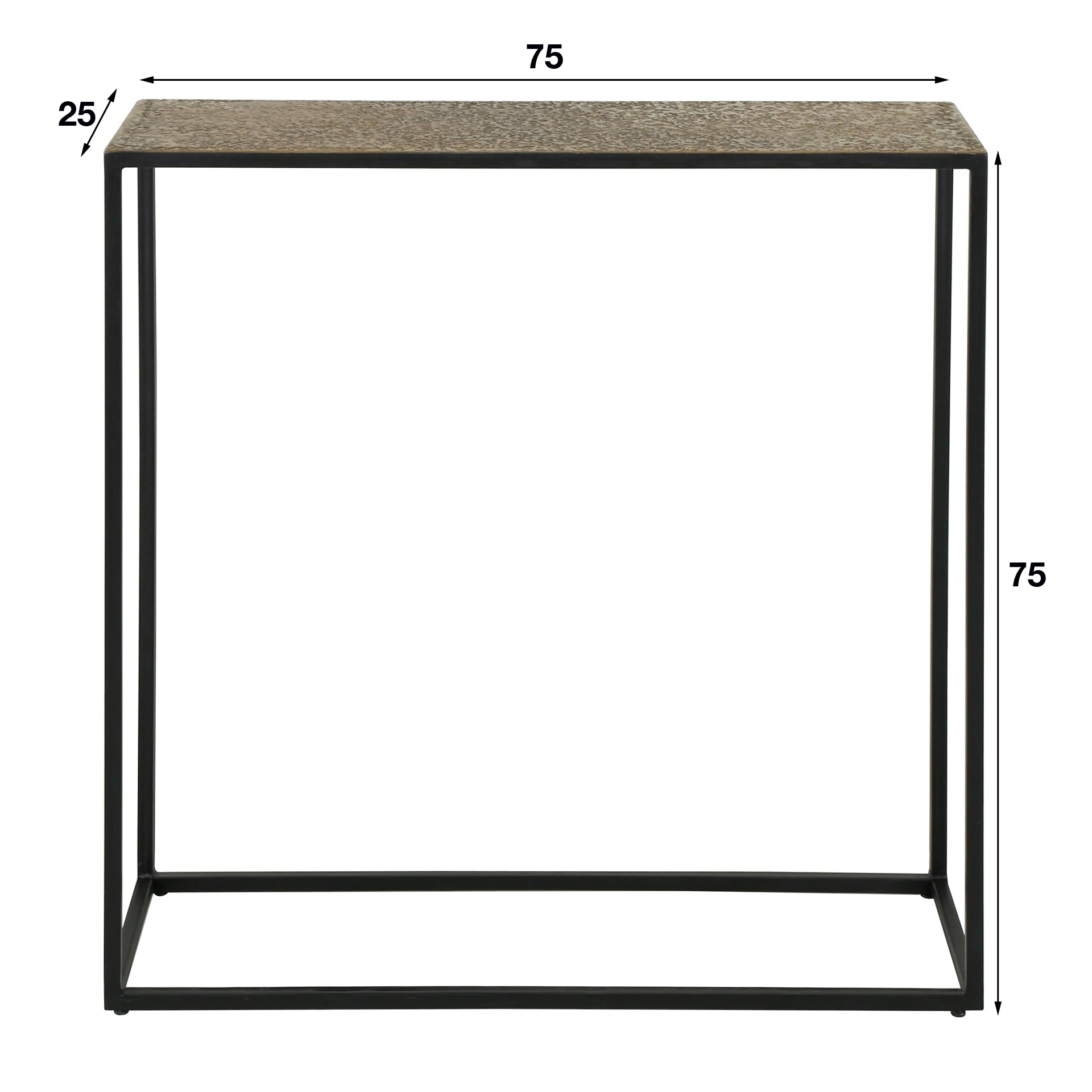 Schminktisch – 75×25×75 cm – Antikbronze | Modell N0188